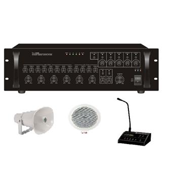 מערכת כריזה קומפלט  W120  + ארון  + מטען  מצברים + פנל AC/DC + מצברים 7A/H